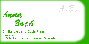 anna both business card